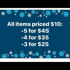 Closet Sale on all $10 items!